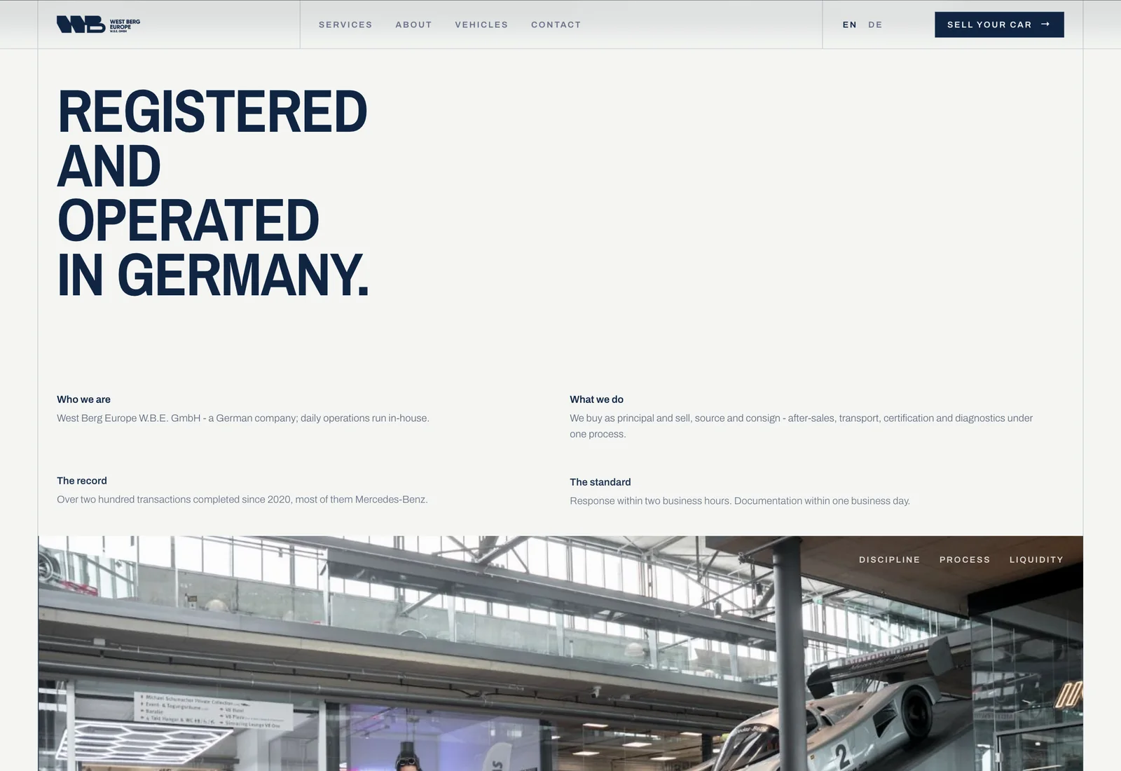 West Berg Europe — Premium brand presentation and category gateway