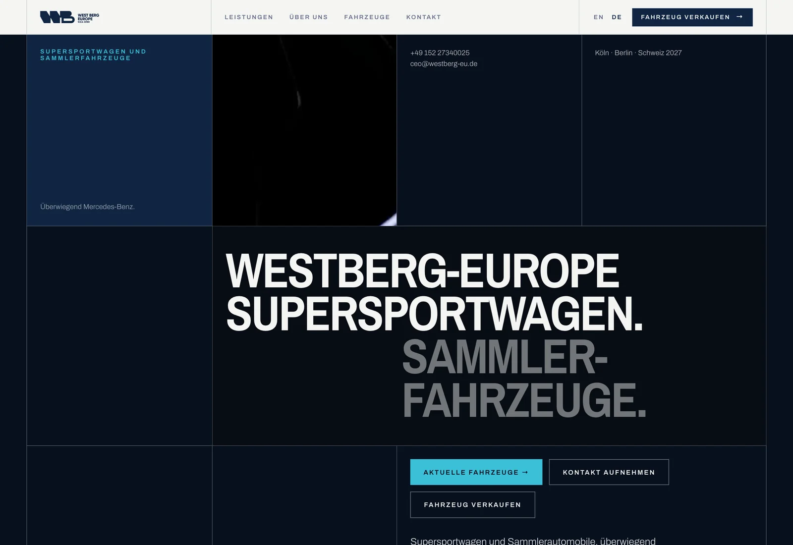 West Berg Europe — German and English presentation with account access
